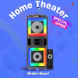 Clairbell Party Speaker with Wireless Bluetooth Speaker RGB Light Mic & Aux /USB Card G308 40 W Bluetooth Party Speaker-picture-1