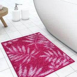 Athom Trendz Pink & White Printed Anti-Skid Doormats-57