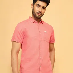 Wrangler Spread Collar Cotton & Linen Casual Shirt-image-13