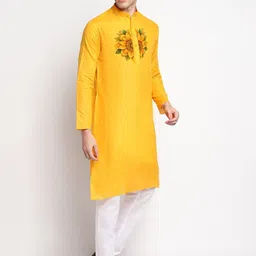 DEVOILER Ethnic Motifs Printed Regular Kurta With Pyjamas image 3