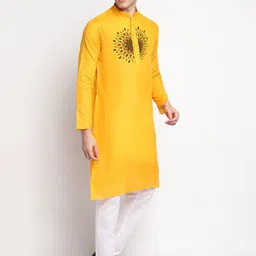 DEVOILER Ethnic Motifs Printed Regular Kurta With Pyjamas image 3