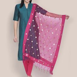 Dupatta Bazaar Embroidered Organza Dupatta with Gotta Patti image 2