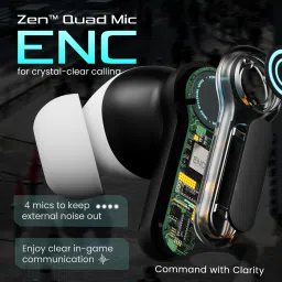 boult Z40 Gaming with 60H Battery, 4 Mic ENC, Mode Sync LED, Low Latency Gaming, 5.4v Bluetooth Headset image 5