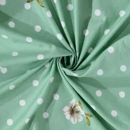 Arrabi Set Of 6 Green & White Printed Diwan Set image 3