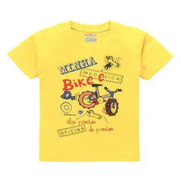 Kiddeo Boys Multicolored Set of 3 Printed Round Neck Tshirt image 3