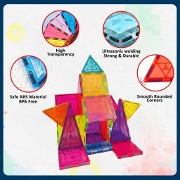 wembley Constructing & Magnetic Sticks Building Blocks & Magnetic Tiles For Kids (28PCS) image 3