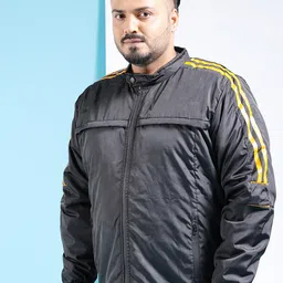 hardsoda by the indian garage co HARDSODA Plus Size Mock Collar Lightweight Padded Jacket image 3