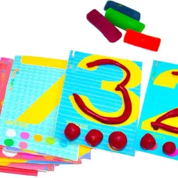 projectsforschool 3 in 1 clay cards, shape, numbers and alphabets, 3 games in 1 image 4