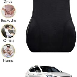 Black Leatherite, Velvet Car Pillow Cushion for Universal For Car-image-55