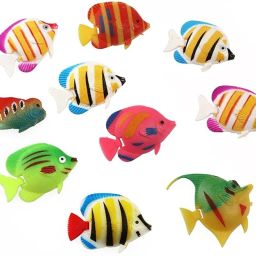Artificial Decorative Plastic Floating Moving Fishes for Aquarium Tank Ornament Random Color and Pattern (Pack of 10) Laterite Planted Substrate-image-15