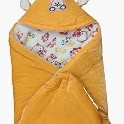 New Born baby Soft Hooded Blanket Sleeping Bag with print For Infants Sleeping Bag-image-1