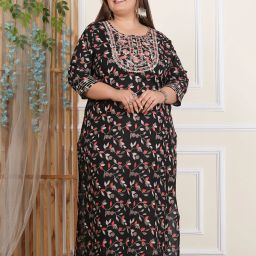 Women Embroidered Viscose Rayon Straight Kurta-image-44