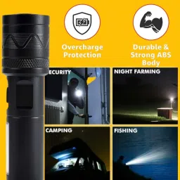 ziddjeet X134 (ZOOMABLE METAL LED TORCH) 3 Modes Flashlight, Super Bright Torch image 3