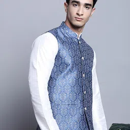 Jompers Printed Nehru Jacket image 3
