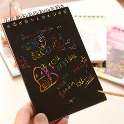 Magic Scratch Book Scratch Art Painting Paper with Drawing Stick Sketch Pad-image-39