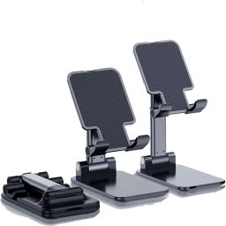 Ribber Foldable Mobile Stand for Table | Hands-Free Support for All Phones (Black) Mobile Holder-image-30