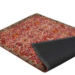 PRESTO Red & Golden Traditional Printed No Shredding Carpet image 3