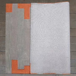 ZEBA Grey Solid Rectangular Hand-Tufted Carpet image 3