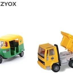 CNG Auto Rickshaw And Dumper Truck plastic Toy For kids-picture-37
