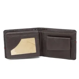 LOREM Men Brown Textured Two Fold Wallet image 3