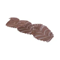 Kuber Industries Copper Coloured Leaf Shaped PVC Table Runners image 5