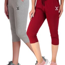 Sporty Women’s Capri Leggings Perfect for Workouts & Outdoor Fun Women Grey, Maroon Capri-image-59