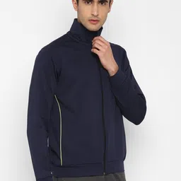Yuuki Men Navy Blue Undefeated Bomber Jacket image 2