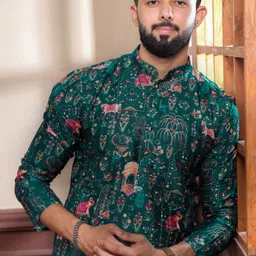 koshin Men Cotton Blend Kurta Pyjama Set-picture-38