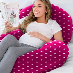 DADDY COOL Pink Fibre Filled Faux Velvet Ultra Soft Maternity Pillow-picture-11