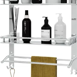 Multi-use Rack/Kitchen/ Bathroom Accessories Stainless Steel Wall Shelf-11