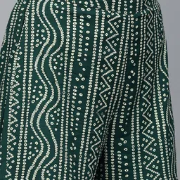 Stylum Bandhani Printed Thread Work Empire Kurta with Sharara & Dupatta image 3