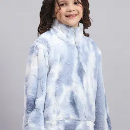 Monte Carlo Girls Abstract Printed Stand Collar Sweatshirt image 2