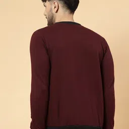 Rigo Mock Collar Ribbed Fleece Front-Open Sweatshirt image 4