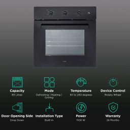 KAFF OV83ML7 83L Built in Oven with Rotary Control Dials (Black) image 3