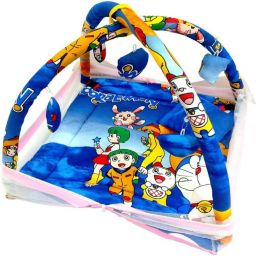 Polyester Kids Washable Baby Bedding Set with Mosquito Net Newborn Play Activity Gym with hanging toys for New Born Babies Mosquito Net-2