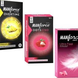 Pineapple, Litchi And Bubblegum Flavoured Dotted Condom-image-79