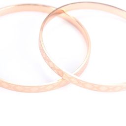 Priyaasi Set Of 2 Rose Gold-Plated Handcrafted Bangles image 2