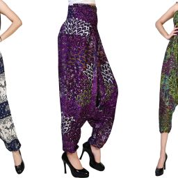 Printed Rayon, Cotton Women Harem Pants-image-40