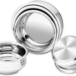 Kitchen Serving Cookware Cooking Bowl | Handi Set 5-Pieces | Biryani Handi F0 4.7 inch, 5.5 inch, 6.2 inch, 6.6 inch, 7.4 inch Lid Set, Pack of 5-picture-0