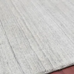 saraswatii global White & Charcoal Rectangular Hand-Tufted Carpet image 4