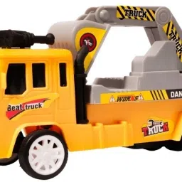 Excavator Construction Figure and Movable Truck Toy Friction Powered-picture-14