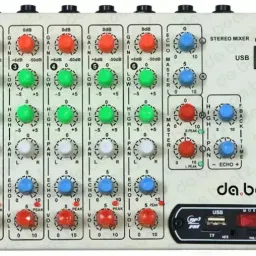 6-Channel UM6 Sound mixer Professional Mixer & Audio Interface, DJ mixer USB, BT 50 W AV Control Amplifier-2