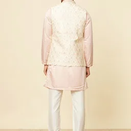 Manyavar Woven Design Nehru Jacket image 3