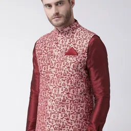 DEYANN Printed Woven Nehru Jacket image 4