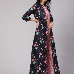 AKS Printed Top With Palazzo & Jacket image 4