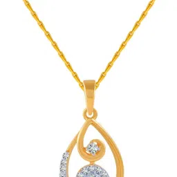 PC Chandra Jewellers Diamond Collection 14kt Yellow Gold Pendant-image-41