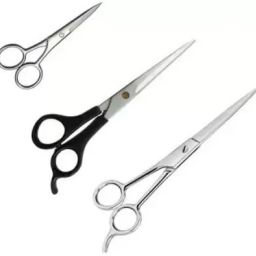 Combo of 3 Salon Accessories Scissor: 2 Barber Hair Cutting Scissor with 1 Beard and Mustache Styling Trimming and Scissor Scissors-image-53