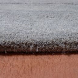 ZEBA Grey Solid Rectangular Hand-Tufted Carpet image 4