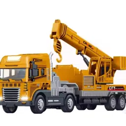 Friction Power Crane Transport Truck for Kids Construction Toy with light music-32