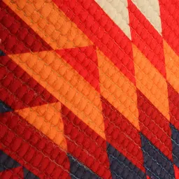 HOMADORN Red & Orange Geometric Printed Rectangular Floor Mat image 2